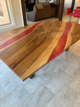 Load image into Gallery viewer, Walnut Epoxy Dining Table