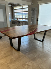 Load image into Gallery viewer, Walnut Epoxy Dining Table