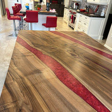 Load image into Gallery viewer, Walnut Epoxy Dining Table