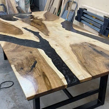 Load image into Gallery viewer, English Walnut Epoxy Dining Table