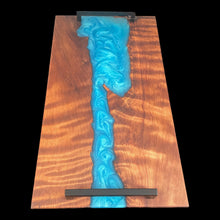 Load image into Gallery viewer, Sea Blue Curly Redwood Charcuterie