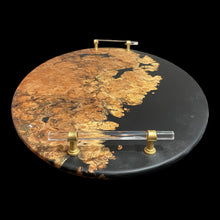Load image into Gallery viewer, Obsidian Maple Burl Oval Charcuterie
