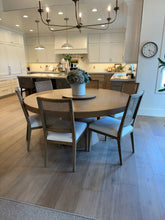 Load image into Gallery viewer, 6' Round White Oak Extension Dining Table