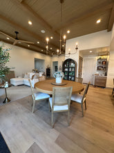 Load image into Gallery viewer, 6' Round White Oak Extension Dining Table