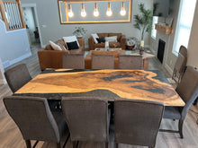 Load image into Gallery viewer, English Walnut Epoxy Dining Table