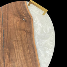 Load image into Gallery viewer, Snowy Walnut Oval Charcuterie