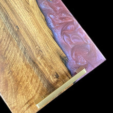 Load image into Gallery viewer, English Walnut / Dragon's Breath Epoxy Charcuterie