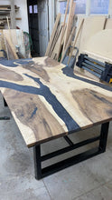 Load and play video in Gallery viewer, English Walnut Epoxy Dining Table
