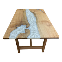 Load image into Gallery viewer, Marbled Ivory Oak Dining Table