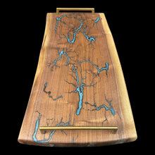 Load image into Gallery viewer, Baby Blue Walnut Lichtenberg Charcuterie