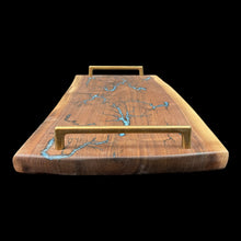 Load image into Gallery viewer, Baby Blue Walnut Lichtenberg Charcuterie