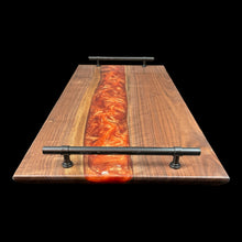 Load image into Gallery viewer, Metallic Copper Walnut Charcuterie