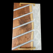 Load image into Gallery viewer, Geometric Arctic Walnut Charcuterie