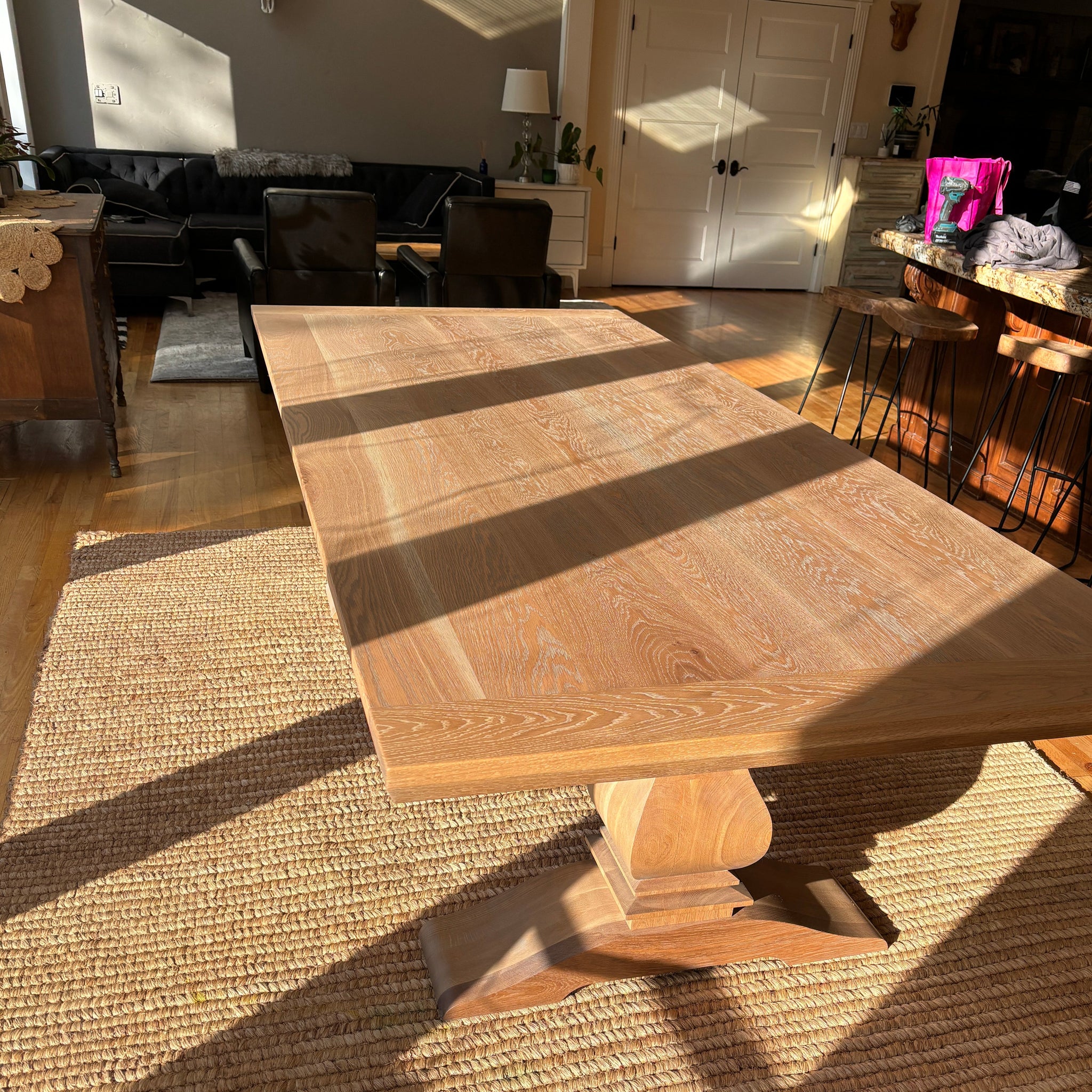 Rectangular Oak Table Rectangle Oak Dining Table – Against.the.Grain.WoodworksShop