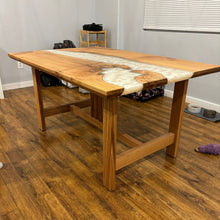 Load image into Gallery viewer, Oak Epoxy Dining Table
