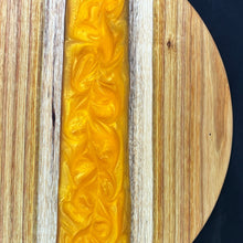 Load image into Gallery viewer, Canary Wood/ Sunset Orange  Epoxy River Lazy Susan
