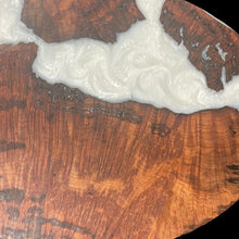 Load image into Gallery viewer, Redwood Burl Oval / Arctic White Epoxy Charcuterie
