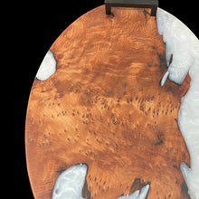 Load image into Gallery viewer, Redwood Burl Oval / Arctic White Epoxy Charcuterie
