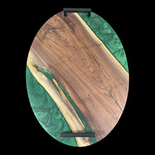 Load image into Gallery viewer, Emerald Walnut Oval Charcuterie
