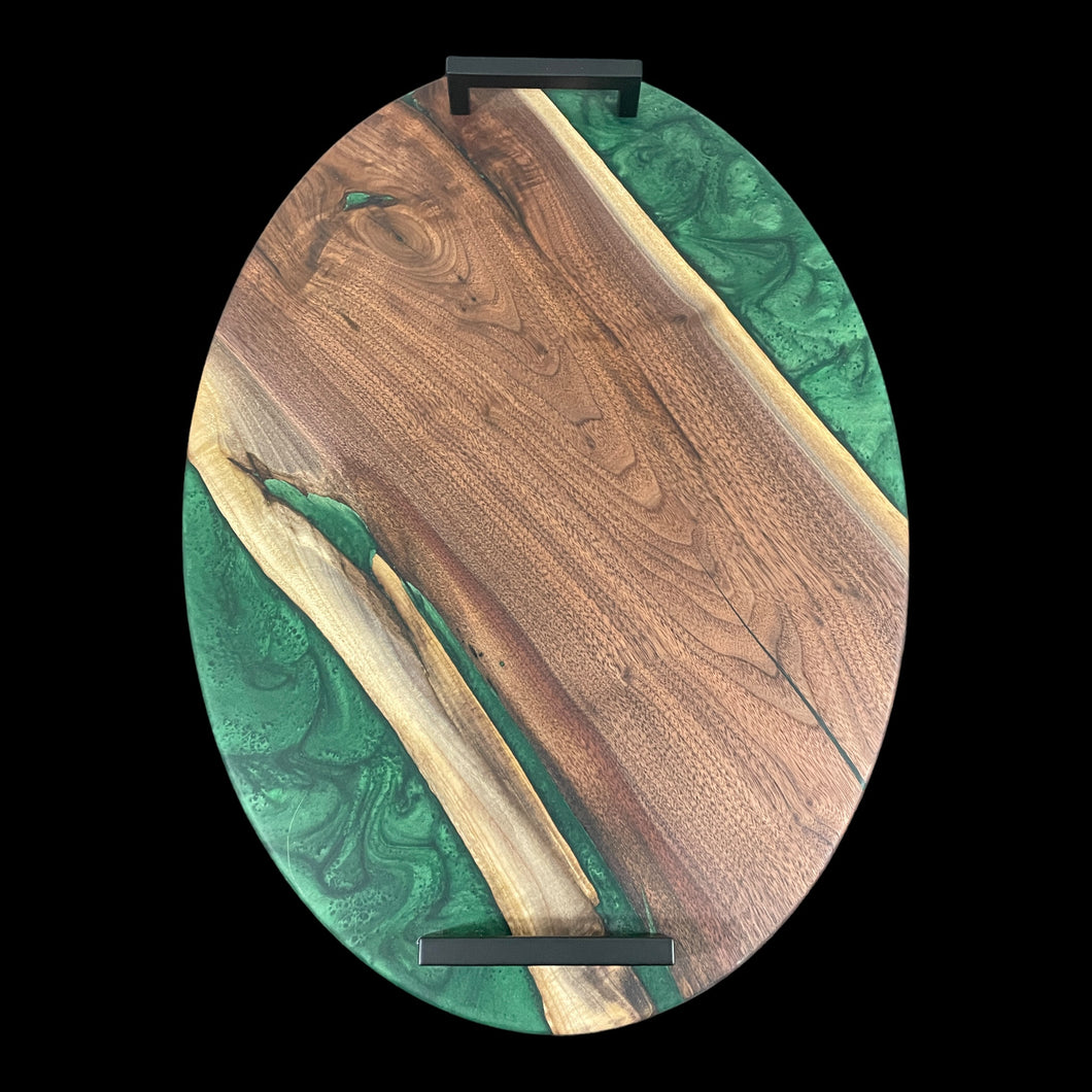 Emerald Walnut Oval Charcuterie