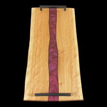 Load image into Gallery viewer, Live Edge Cherry/  Liquid Fire Epoxy Charcuterie
