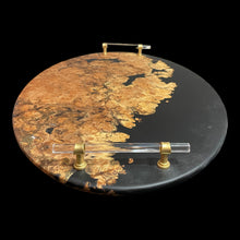 Load image into Gallery viewer, Obsidian Maple Burl Oval Charcuterie
