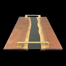 Load image into Gallery viewer, Walnut/ Black Epoxy Charcuterie
