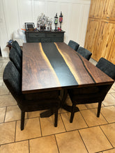 Load image into Gallery viewer, Walnut Epoxy Dining Table
