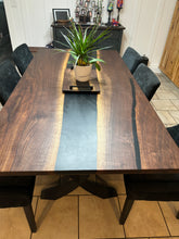 Load image into Gallery viewer, Walnut Epoxy Dining Table
