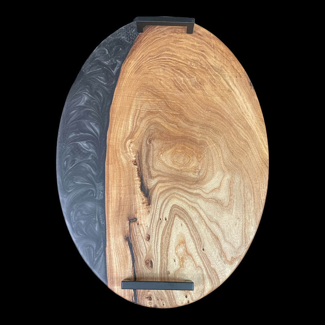 Elm Oval Moon Night Light Charcuterie