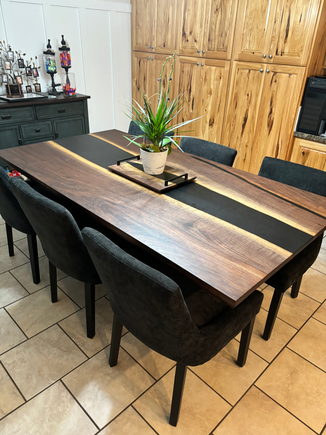 Walnut Epoxy Dining Table