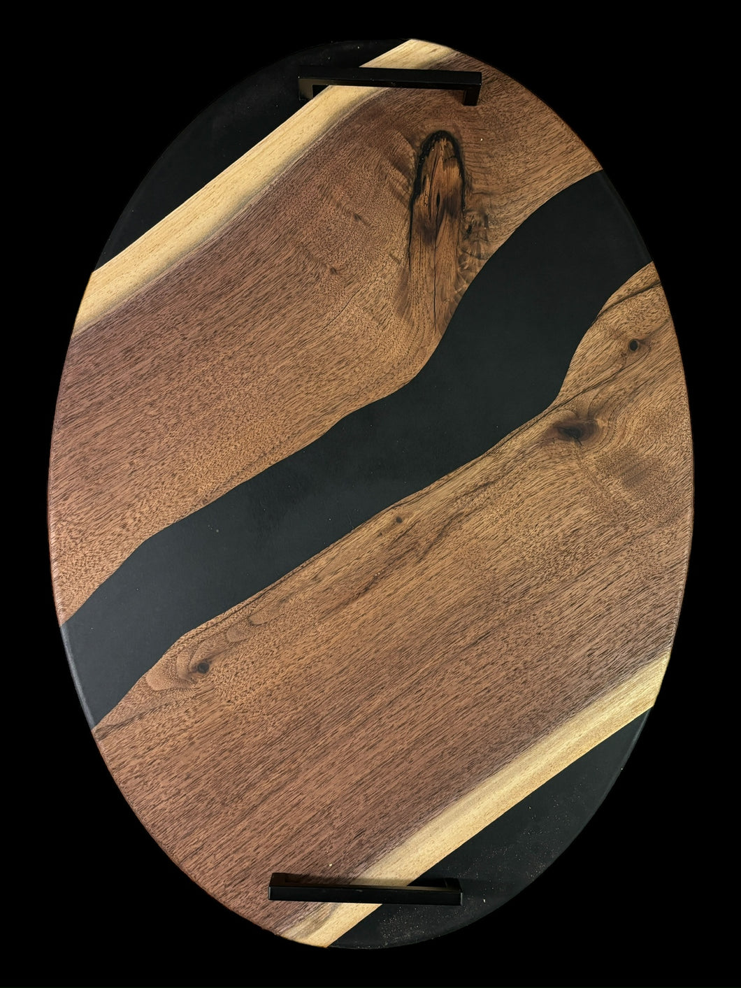 Walnut/ Black Epoxy Charcuterie