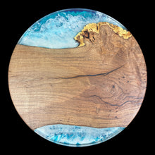 Load image into Gallery viewer, Mesquite/ Swirling Ocean Lazy Susan
