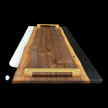 Load image into Gallery viewer, Walnut/ Black and White Epoxy Charcuterie
