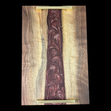 Load image into Gallery viewer, Walnut/Dark Diamond Savage Epoxy Charcuterie
