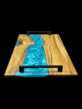 Load image into Gallery viewer, Spalted Silver Maple/ Ocean Blue Epoxy Charcuterie
