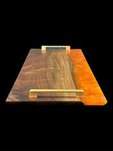 Load image into Gallery viewer, Walnut/ Orange Epoxy Charcuterie
