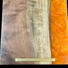 Load image into Gallery viewer, Walnut/ Orange Epoxy Charcuterie
