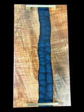 Load image into Gallery viewer, Curly Silver Maple/ Blue Epoxy Charcuterie
