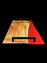 Load image into Gallery viewer, Sycamore/ Translucent Red Epoxy Charcuterie
