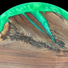 Load image into Gallery viewer, Siberian Elm / Emerald Green Epoxy Lazy Susan
