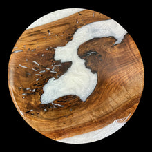 Load image into Gallery viewer, English Walnut/ Diamond White Epoxy Lazy Susan
