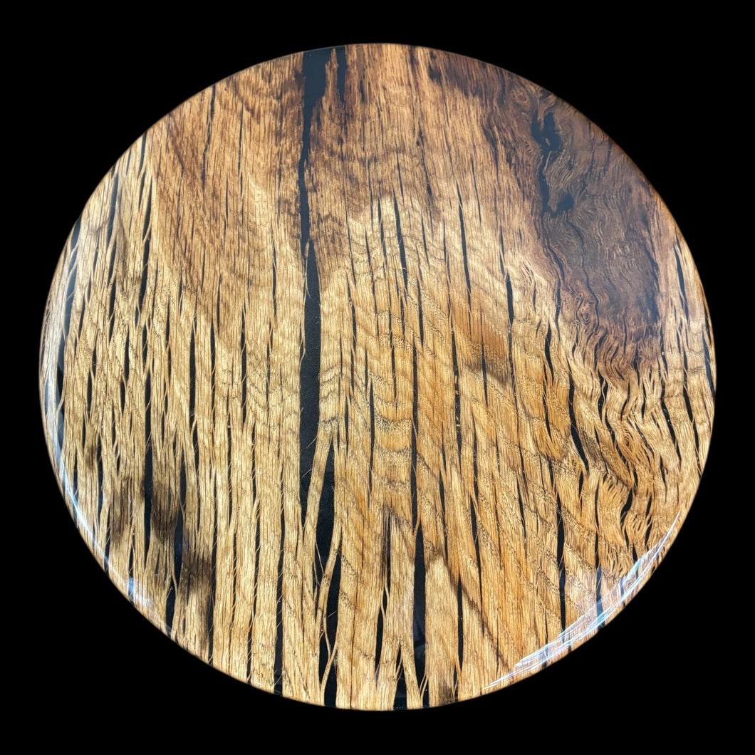 Oak/ Black Epoxy Lazy Susan