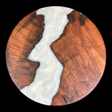 Load image into Gallery viewer, Curly Redwood / Frost White Epoxy Lazy Susan
