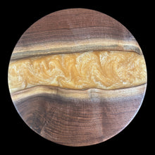 Load image into Gallery viewer, Walnut/ Venetian Gold Epoxy Lazy Susan
