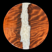 Load image into Gallery viewer, Curly Redwood/ Icicle White Epoxy Lazy Susan
