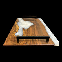 Load image into Gallery viewer, English Walnut / Arctic White Epoxy Charcuterie
