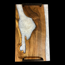 Load image into Gallery viewer, English Walnut / Arctic White Epoxy Charcuterie
