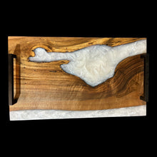 Load image into Gallery viewer, English Walnut / Arctic White Epoxy Charcuterie
