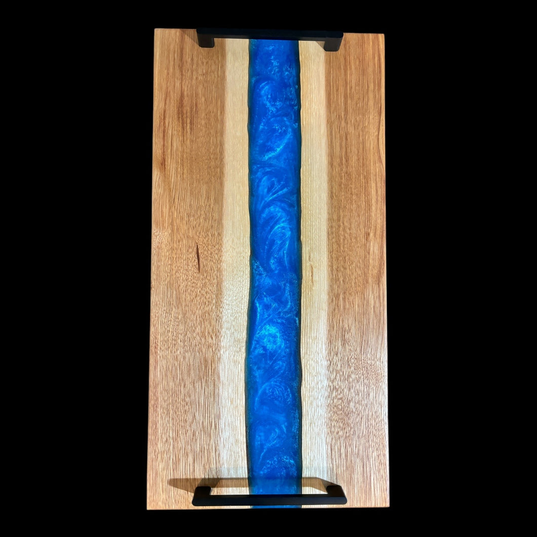 Hickory / Pacific Blue Epoxy Charcuterie